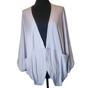 Athleta XL Lilac Cocoon Wrap Cardigan Soft Yoga Gym Lounge Casual Athleisure